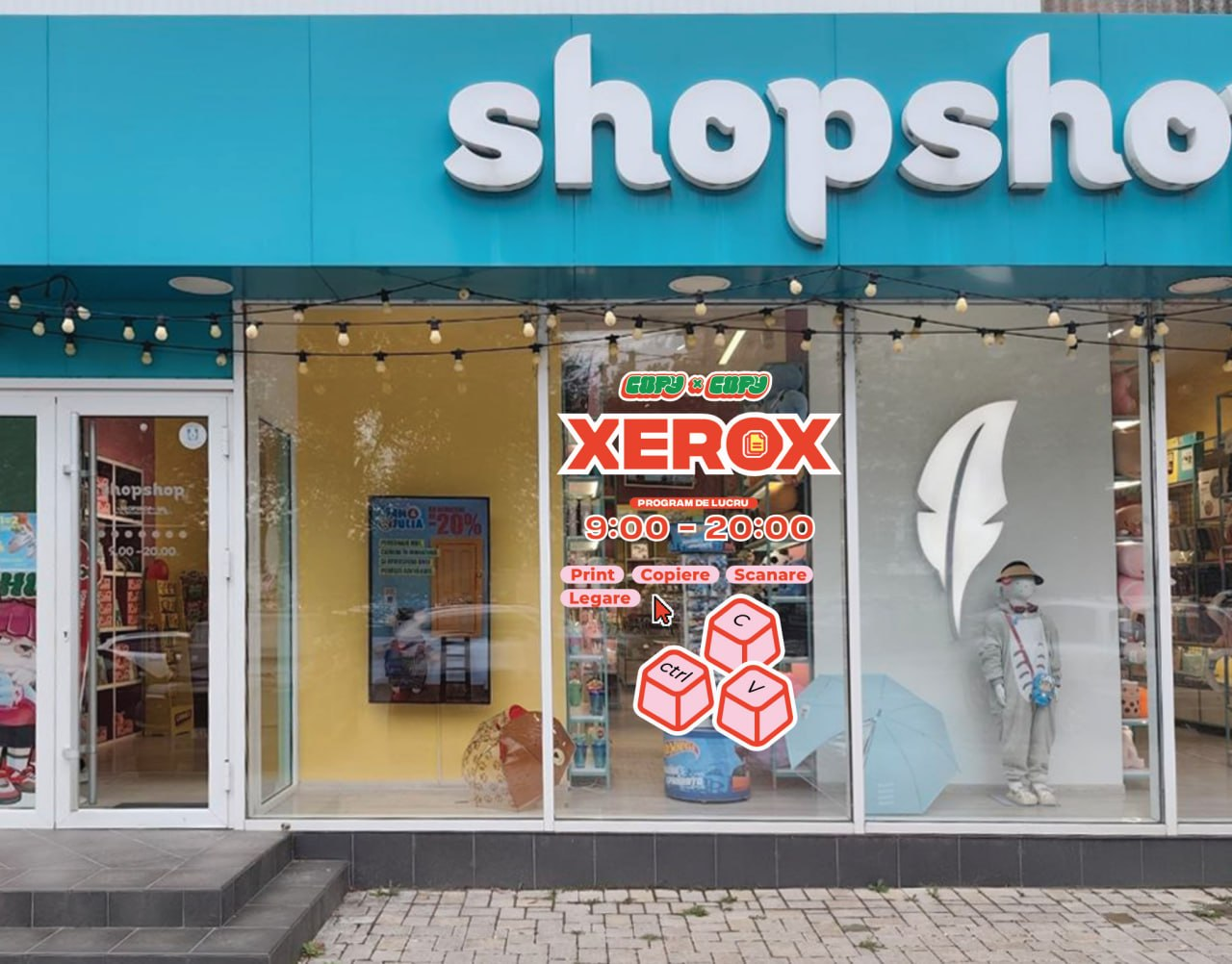 Fațada SHOPSHOP și intrarea din stânga, Bănulescu-Bodoni 28/1